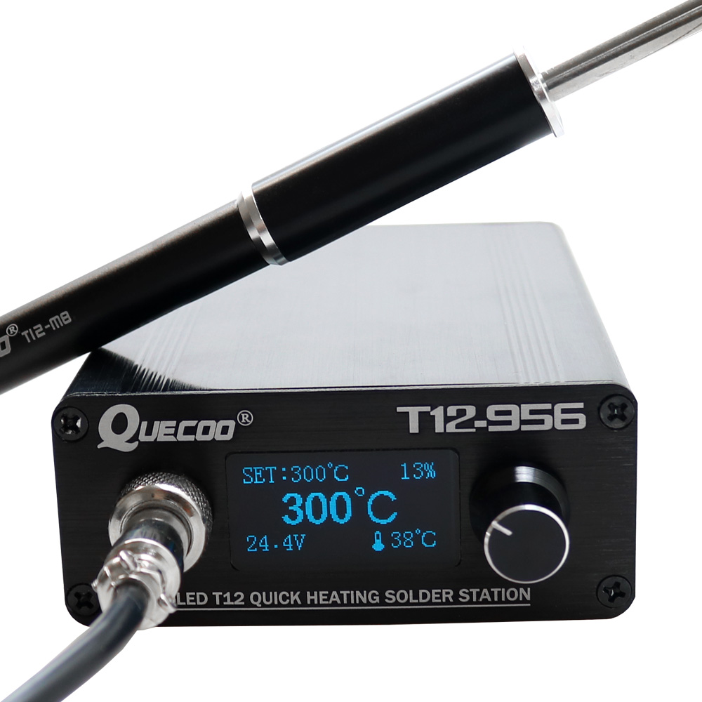 Soldering Station T12 Oled - QUECOO-T12-956 Estação De Solda Digital, Ferro