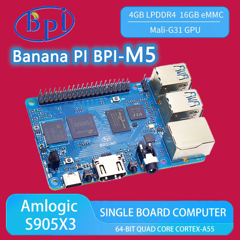 Banana PI BPI-M5 Amlogic S905X - Banana Pi Bpi-M5 avaliação e preço