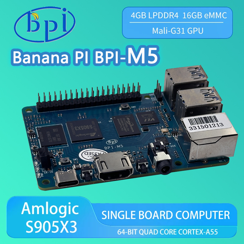 Banana pi BPI-M5 4gb lpddr4 ra - Banana Pi Bpi-M5 avaliação e preço
