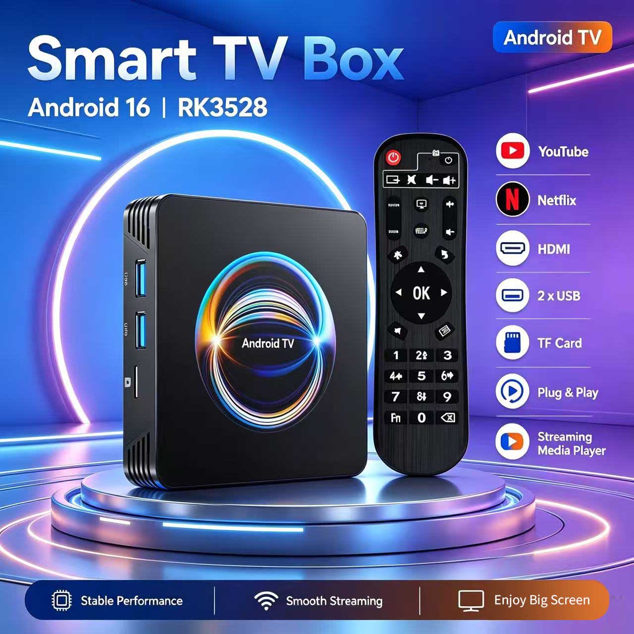 Android 16 X66 TV Box RK3528 Q - Khadas Vim4 8Gb avaliação e preço